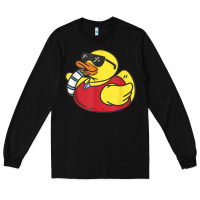 Black lifeguard rubber duck t shirt Long Sleeve Tee - linhVisuals