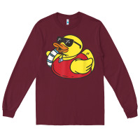 Burgundy lifeguard rubber duck t shirt Long Sleeve Tee - linhVisuals