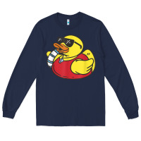 Navy lifeguard rubber duck t shirt Long Sleeve Tee - linhVisuals