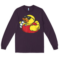 Plum lifeguard rubber duck t shirt Long Sleeve Tee - linhVisuals