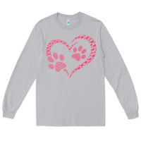 Moon Dust funny valentine day gift t  shirt paw print heart dog cat owner lover Long Sleeve Tee - linhVisuals