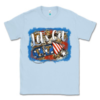 Dusty Blue Let's Get Lit Classic Tee - Jasminsmagicworld