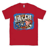 Red Let's Get Lit Classic Tee - Jasminsmagicworld