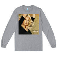Heather Grey faith hill   breathe Long Sleeve Tee - linhVisuals