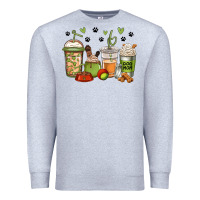 Heather Grey dog mom coffee Premium Sweatshirt - Jasminsmagicworld