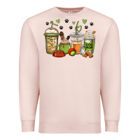 Pale Pink dog mom coffee Premium Sweatshirt - Jasminsmagicworld