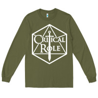 Army Green critical role Long Sleeve Tee - linhVisuals