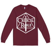 Burgundy critical role Long Sleeve Tee - linhVisuals