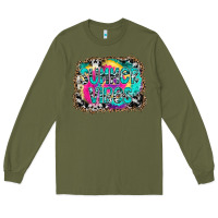 Army Green Summer Vibes Long Sleeve Tee - CowhideDigitalArt