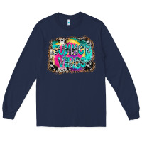 Navy Summer Vibes Long Sleeve Tee - CowhideDigitalArt