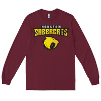 Burgundy houston sabercats rugby Long Sleeve Tee - linhVisuals