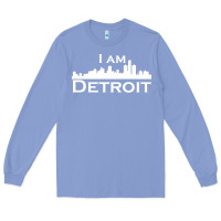 Colony Blue I Am Detroit Long Sleeve Tee - linhVisuals