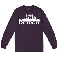 Plum I Am Detroit Long Sleeve Tee - linhVisuals