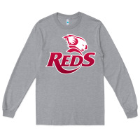 Heather Grey queensland reds rugby Long Sleeve Tee - linhVisuals