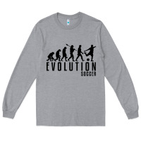 Heather Grey soccer evolution Long Sleeve Tee - linhVisuals