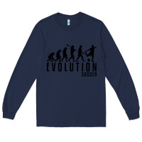Navy soccer evolution Long Sleeve Tee - linhVisuals