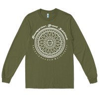 Army Green BBS Wheel Long Sleeve Tee - linhVisuals