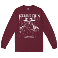 Burgundy Ice Nine Kills Long Sleeve Tee - linhVisuals