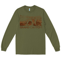 Army Green grand canyon Long Sleeve Tee - linhVisuals