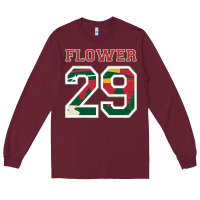 Burgundy flower 29 wild goalie fleury minnesota pro ice hockey design Long Sleeve Tee - linhVisuals
