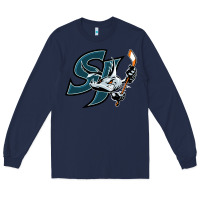 Navy the barracuda san jose Long Sleeve Tee - linhVisuals