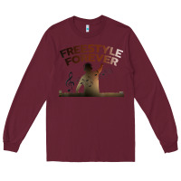 Burgundy freestyle dj 80s electronic dance music great concert Long Sleeve Tee - linhVisuals