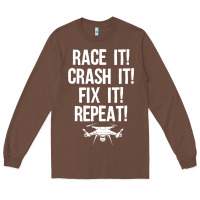 Chestnut funny drone racing design men women drone pilot rc racers Long Sleeve Tee - linhVisuals
