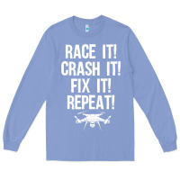 Colony Blue funny drone racing design men women drone pilot rc racers Long Sleeve Tee - linhVisuals