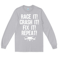 Moon Dust funny drone racing design men women drone pilot rc racers Long Sleeve Tee - linhVisuals