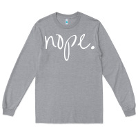Heather Grey funny nope Long Sleeve Tee - linhVisuals