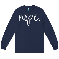 Navy funny nope Long Sleeve Tee - linhVisuals