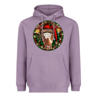 Lavender Longhorn Cow Christmas Heavyweight Hoodie - RanaPortraitStore