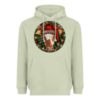 Matcha Longhorn Cow Christmas Heavyweight Hoodie - RanaPortraitStore
