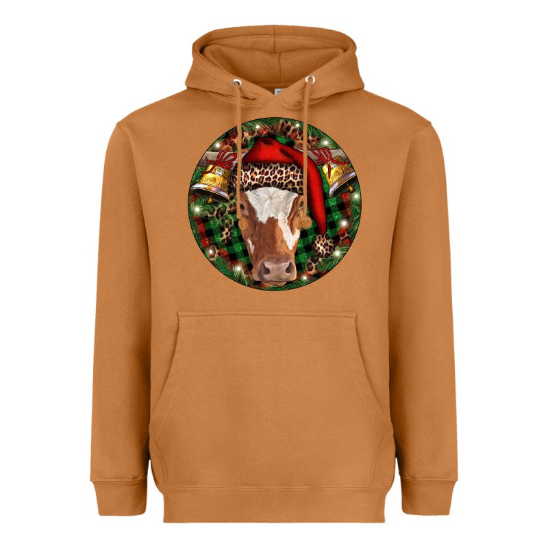 Longhorn Cow Christmas Heavyweight Hoodie by RanaPortraitStore | Teevron