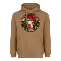 Toasted Coconut Longhorn Cow Christmas Heavyweight Hoodie - RanaPortraitStore