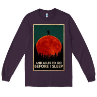 Plum hiking and miles to go before i sleep Long Sleeve Tee - linhVisuals