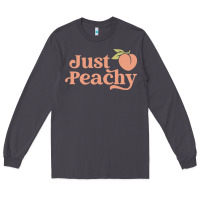 Smoke just peachy retro 70s georgia peaches summer fruit Long Sleeve Tee - linhVisuals