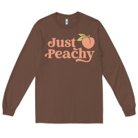 Chestnut just peachy retro 70s georgia peaches summer fruit Long Sleeve Tee - linhVisuals