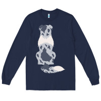 Navy australian shepherd Long Sleeve Tee - linhVisuals
