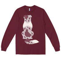 Burgundy australian shepherd Long Sleeve Tee - linhVisuals