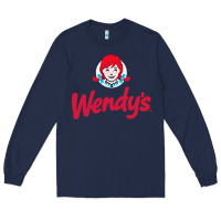 Navy wendys restaurant Long Sleeve Tee - linhVisuals