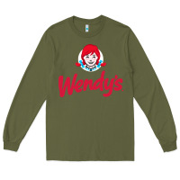 Army Green wendys restaurant Long Sleeve Tee - linhVisuals