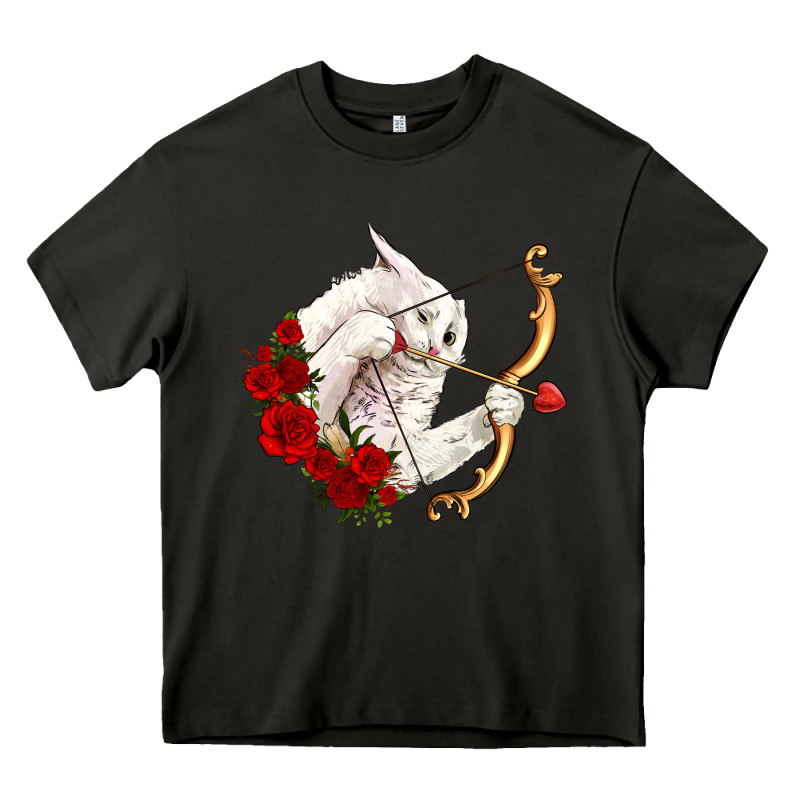 Cupid Cat Heavy Core Tee by OliviaCreatesArt | Teevron