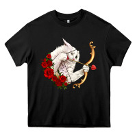 Black cupid cat Heavy Core Tee - OliviaCreatesArt