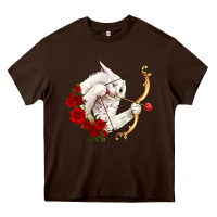 Chocolate Brown cupid cat Heavy Core Tee - OliviaCreatesArt