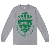 Heather Grey troop beverly hills single color Long Sleeve Tee - linhVisuals