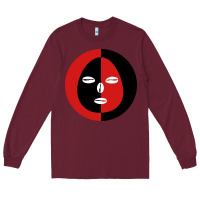 Burgundy eleggua 2 colors face Long Sleeve Tee - linhVisuals