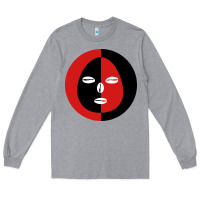 Heather Grey eleggua 2 colors face Long Sleeve Tee - linhVisuals