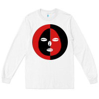 White eleggua 2 colors face Long Sleeve Tee - linhVisuals