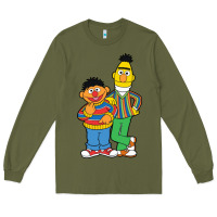 Army Green bert and ernie Long Sleeve Tee - linhVisuals